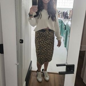 Ellison Leopard Print Pencil Skirt